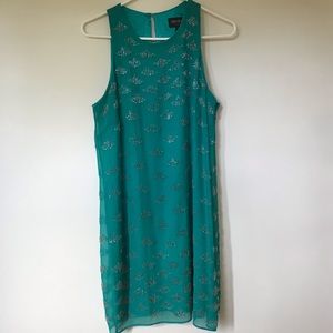 Landry Shelli Segal turquoise beaded dress: 8